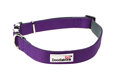 Doodlebone Originals Hundehalsband, gepolstert, Gr. 39-46, Violett von Doodlebone