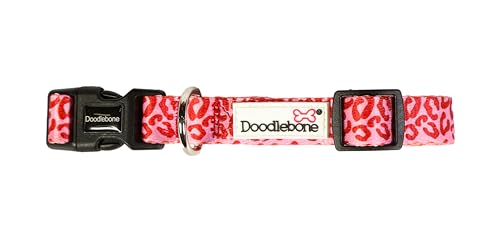 Doodlebone Hund Hundehalsband, Rubin-Leopard, Größe 3-6 von Doodlebone