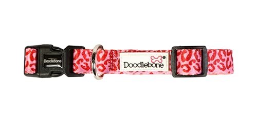 Doodlebone Originals Hundehalsband mit Muster (Rubin-Leopard, Größe 6-11) von Doodlebone