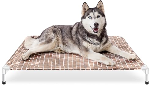 Dopliv Erhöhtes Hundebett – erhöhtes Hundebett für große Hunde, tragbares Hundebett für drinnen und draußen, weiches und bequemes XL-Hundebett, Haustierbett für Camping oder Strand von Dopliv