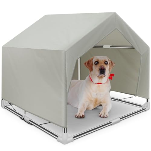 Hundeschattenschutz Outdoor Mittelzelt Hundehaus für mittelgroße Hunde, Outdoor-Hundezelt, Außensonnen-Regendach Haustierhaus für Katzen, Kaninchen und andere Haustiere von Dopliv