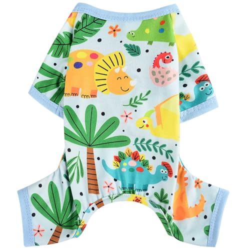 Hunde-Pyjama, Einteiler, Frühlings- und Sommer-Hundekleidung für kleine Hunde, Mädchen, Jungen, weich, dehnbar, Haustier-Welpen-Kleidung, Hunde-Pyjama, Katzen-Outfit, Jammies von Dosuyi