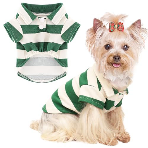 Hunde-Shirt mit Kragen, Sommer-Poloshirt für große Hunde, Katzen, Jungen, Mädchen, Hundekleidung, atmungsaktiv, niedliches Hunde-Sweatshirt, Haustier-Outfit, Welpenkleid, coole Kleidung für kleine von Dosuyi