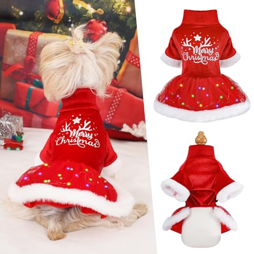 Weihnachtspullover für kleine Hunde, Weihnachts-Kostüm, für kleine Hunde, Mädchen, Katzen, Kleidung für kleine Hunde, Mädchen, Katzen, Kleidung von Dosuyi