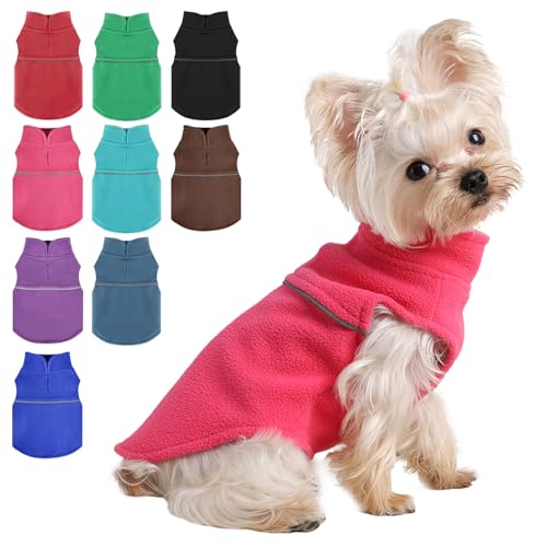 Hundepullover, Kleidung für kleine Hunde, Mädchen, Jungen, kariert, Chihuahua-Kleidung, kleine Hundekleidung, Welpen-Shirt, Kleidung, Katze, Yorkie, Hunde-Sweatshirt, Rot, Größe XXS von Dosuyi