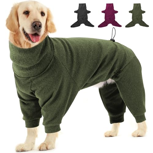 Dotoner Fleece Hundepullover Wintermantel Hundemantel Grosse Hunde Fleecejacke mit Beinen Hundebademantel für Kleine Mittelgroße Haustiere Hundebekleidung,Chihuahua,Beagle,Weicher Hunde Pyjamas von Dotoner