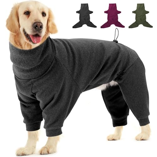 Dotoner Fleece Hundepullover Wintermantel Hundemantel Grosse Hunde Fleecejacke mit Beinen Hundebademantel für Kleine Mittelgroße Haustiere Hundebekleidung,Chihuahua,Beagle,Weicher Hunde Pyjamas von Dotoner