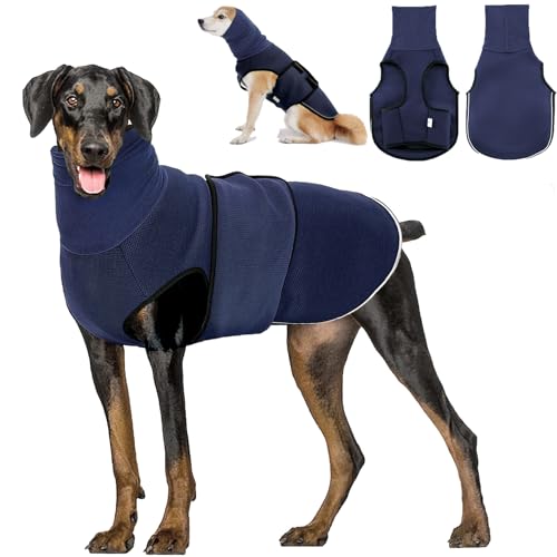 Dotoner Hundemantel zur Linderung von Angst,Beruhigungswesten für Hunde & Katzen mit Ohrenschützer Weich Hoodie Reduziert Geräusche Beruhigungsweste mit Reflexstreifen Beruhigungshilfe von Dotoner