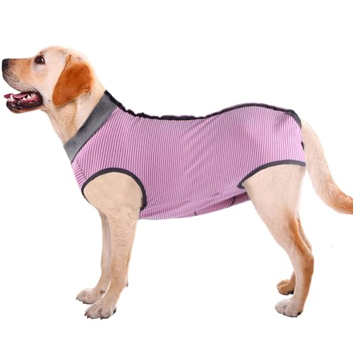 Hunde-Genesungsanzug, Katzen-Bauch-Wundschutz, medizinische OP-Kleidung, postoperative Weste, Haustier-Weste, nach Operationen, Ersatz für E-Halsband und Kegel (3XL, Rosa) von Dotoner