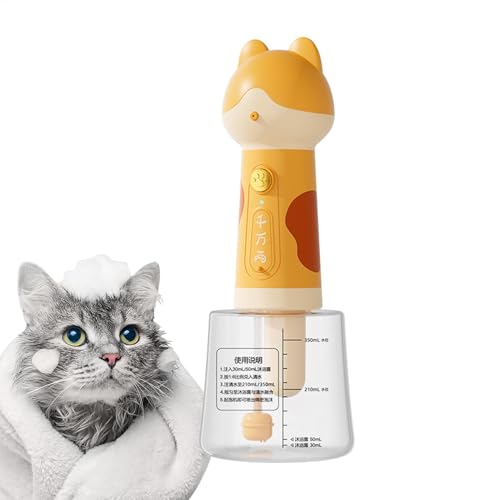 Dottduya Elektrische Schäppchen -Shampoo -Spender für Hund, elektrischer Hund Shampoo -Spender - Cartoon Dog Electric Foaming Shampoo Dispenser | Katze Automatisches Baden wiederaufladbares von Dottduya