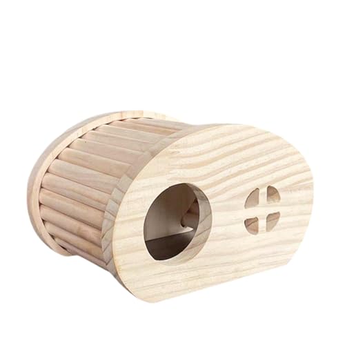 Dottduya Hamsterhaus aus Holz zum Verstecken,Hamster-Holzhaus,Kleintier-Lebensraum - Käfig-Spielzeughaus, Hamsterhaus, Lebensraum, Dekor, kleines Tierversteck für Hamster, Mäuse, Rennmäuse von Dottduya