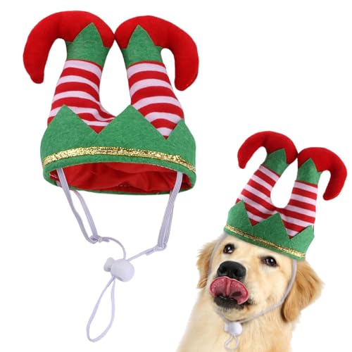 Halloween Haustiermütze, Haustiernarrmütze | Elastischer, verstellbarer lustiger Hunde-Partyhut | Lustiger Hunde-Partyhut, Plüschkatzen-Clownhut, Haustier-Kostüm-Outfit, Karneval-Party für Hunde/Katze von Dottduya