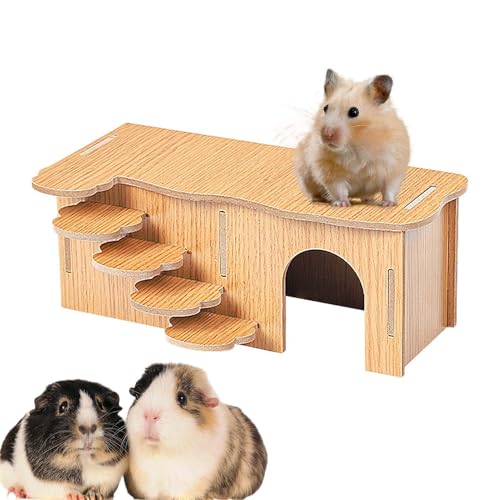 Hamsterversteck aus Holz, Zubehör für Hamsterkäfige, Zubehör für Hamsterhabitate, Hamster-Versteck-Eckhauskäfig-Zubehör für Hamster, Syrische Hamster, Zwerghamster von Dottduya