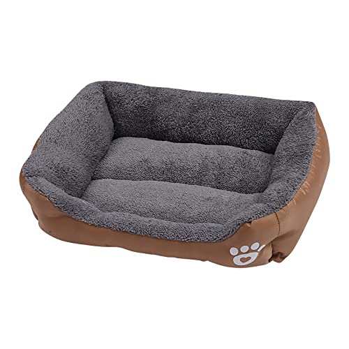 Doublehero Hundebett Hundekissen Hundekorb Hundebett mit Rand Hundekissen mit Rutschfestes Boden Weiches Waschbares Haustierbett für Kleine Mittlere und Grosse Hunde zu 3KG 43 * 32cm (Khaki) von Doublehero