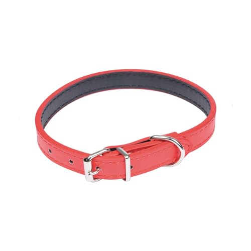 Douceur d'Intérieur CDaffaires Halsband aus Kunstleder, 30 x 1,2 cm, zweifarbig, Rot/Schwarz von Douceur d'Intérieur