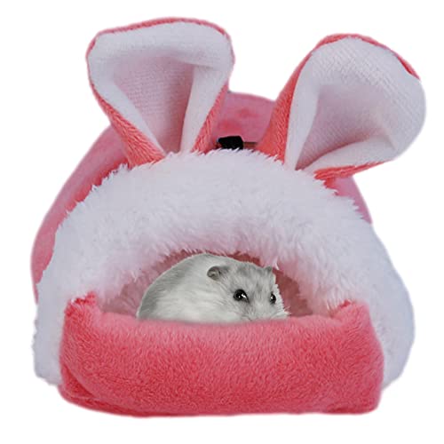 Douchi -Hamsterbett,Weiches Plüsch-Winter-warmes niedliches Hamster-Baumwollhaus-kleines Tier-Nest - Niedliches, rutschfestes Hamster-Schlafnest für Kleintiere, für Zwerghamster, Igel von Douchi