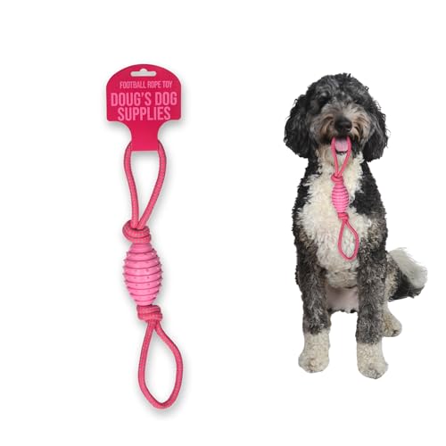 Doug's Dog Supplies Fußball Seilspielzeug Tauziehen Hundespielzeug - Hundeseilspielzeug für mittelgroße bis große Hunde | Großes Hundespielzeug / Hundespielzeug für große Hunde, Welpenspielzeug - von Doug's Dog Supplies