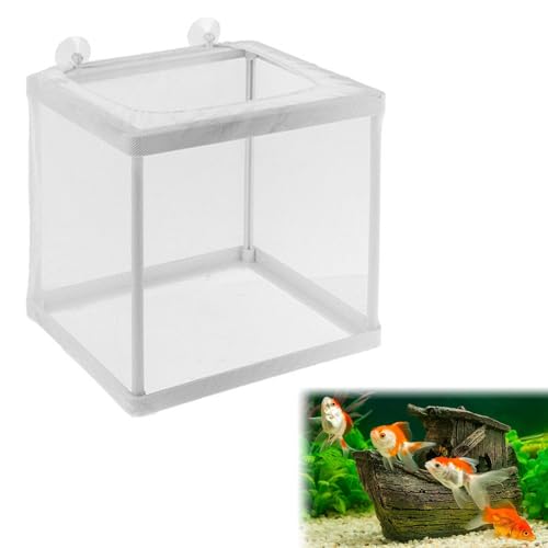 Aquarium Fische Brutkasten, Aquarium Züchter Trennnetz, Fischzuchtkasten, Breeding Box, Schwimmende Laichkasten, mit 4 Saugnapf, Aquarium-Isolationsbox für Fische Garnelen Brutkasten Zuchttanks von Doukesh