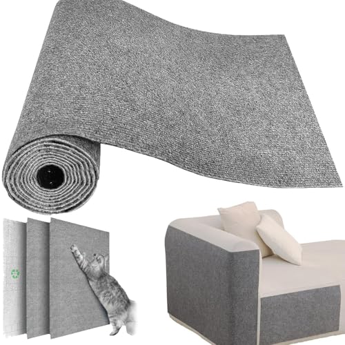 Kratzmatte Katze Selbstklebend,Kletter-Katzenkratzer,Kratzbretter Katze Wand,Kratzbrett Katzen Kratzschutz,DIY Zuschneidbare Selbstklebende Teppich,Katzenkratzmatte für Möbel Couch Sofa,30 * 100CM von Doukesh