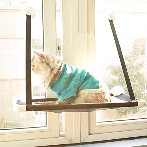 Doumadup Fensterplätze Für Katzen Katze Fenster Hängematte Saugnapf Bett Montiert Topf Bett Matte Katze Liege Barsch Kissen Hängenden Regal Sitz Mit Saugnapf Liege Für Katze @ Single Layer L von Doumadup