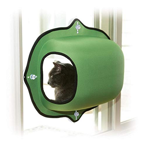 Doumadup Fensterplätze Für Katzen Katzenfensterbett Katzenliege Warme Bett-Haustier-Hängematte Für Haustierruhe & Katzenhaus Weicher Und Bequemer Katzenfrettchenkäfig @ Grün 70Cmx51Cm von Doumadup