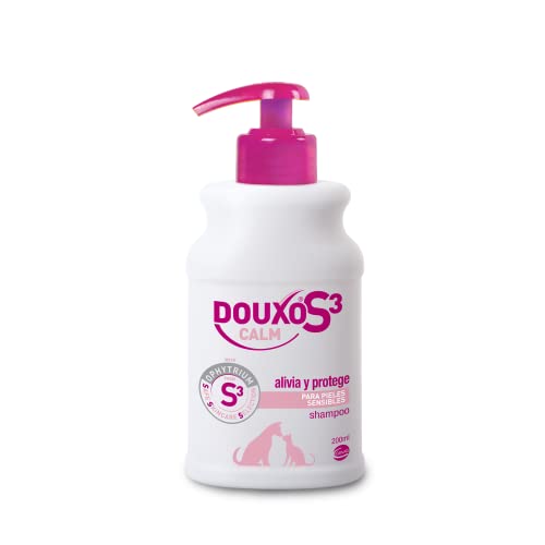 DOUXO S3 Calm Shampoo für Hunde und Katzen, Hygiene für empfindliche Haut, lindert und schützt, hypoallergener Duft, 200 ml von Douxo S3