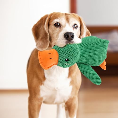 Dovxk Enten Interaktives Hundespielzeug Unzerstörbar Quietschend, Kawaii Ente Kuscheltier Quietschendes Hundespielzeug, Nette Duck Plush Hund Kauspielzeug, Katzenspielzeug Selbstbeschäftigung von Dovxk