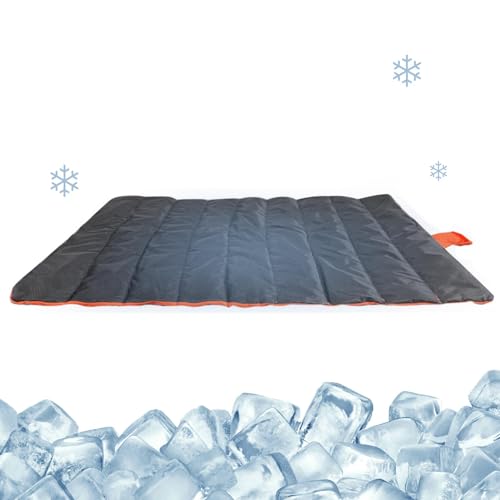 Dovxk Outdoor-Hundebett, tragbare Hundematte, Faltbare zusätzliche Eisunterlage für Hunde und Katzen, Große Multifunktionsmatte 100 x 70 cm für Outdoor-Reisen, Camping, passend für kleine, mittelgroße von Dovxk