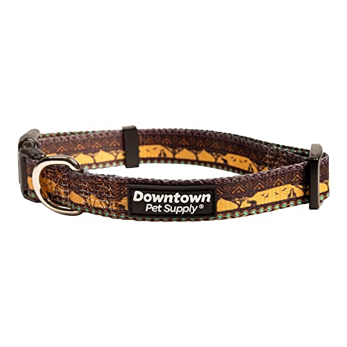 Downtown Pet Supply - Bestes, süßes und ausgefallenes Hundehalsband – leichtes, verstellbares Hundehalsband mit Schnellschnalle und D-Ring – Handwäsche sicher – Sahara – L – großes Hundehalsband von Downtown Pet Supply