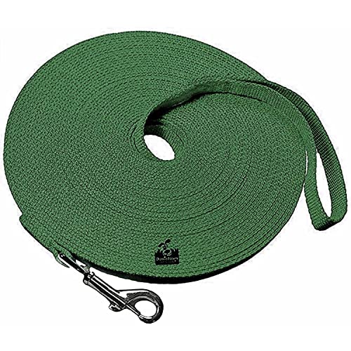 Downtown Pet Supply - Lange Hundeleine – Hundetrainingsleine – Schlepp- und Gehorsamkeitstraining – Nylon – 45,7 m – Hunter Green Hundeleine von Downtown Pet Supply