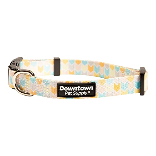 Downtown Pet Supply Niedliches und schickes gedrucktes Muster, weiches Hunde- und Welpenhalsband für kleine, mittelgroße und große Hunde (Chevron, Large) von Downtown Pet Supply