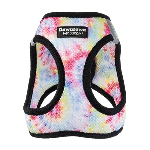 Downtown Pet Supply Step In Hundegeschirr Kein Ziehen, X-Large, Tie Dye Traditionell – Verstellbares Geschirr mit gepolstertem Netzgewebe und reflektierendem Rand – Schnallengurt Geschirr für Hunde von Downtown Pet Supply