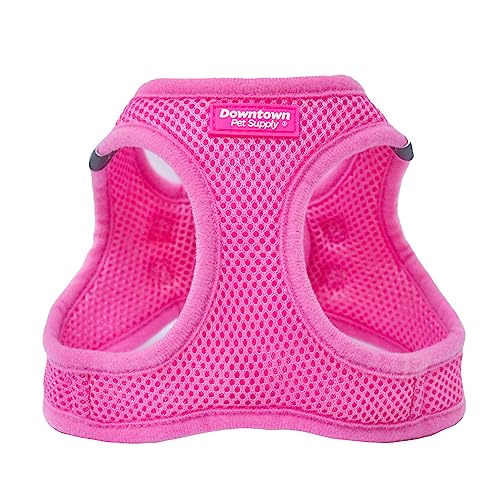 Downtown Pet Supply Step in Hundegeschirr No Pull, XXL, Pink – verstellbares Geschirr mit gepolstertem Netzstoff und reflektierendem Rand – Schnallenriemen für Hunde von Downtown Pet Supply