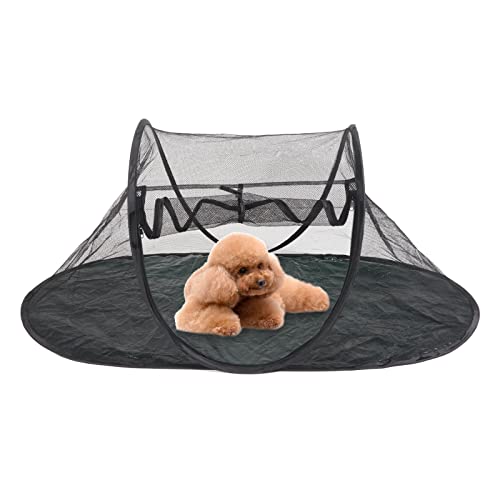 Dpofirs Outdoor-Haustierzelt, Mini-Katzenzelt, Outdoor-Laufstall, Haustier-Katzengehege Mesh-Katzenspielzelt, Tragbares Mesh-Spielhausgehege für Katze, Hund, Kaninchen, Welpen von Dpofirs