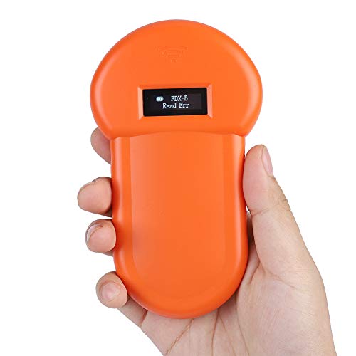 Dpofirs PET-Chip-Scanner, Mikrochip-Lesegerät, 134,2 kHz LCD-ISO-ID-Chip-Tierleser, RFID-Hunde-Mikrochip-Hand-Haustierscanner für Katzen und Hunde von Dpofirs