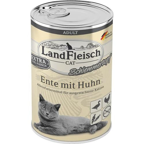 Landfleisch LaFl. Cat Topf Ente+Huhn 400gD von Dr. Alders Landfleisch Cat