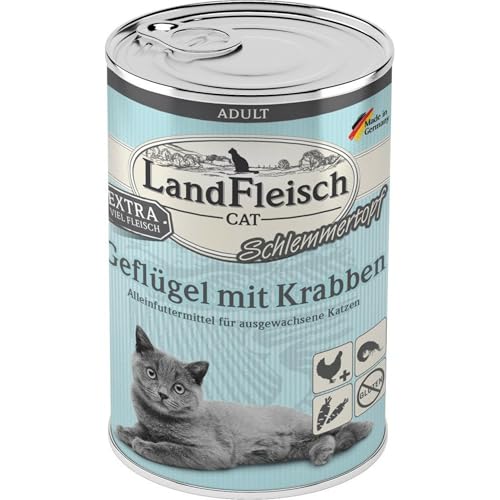 Landfleisch LaFl. Cat Topf Gefl+Krabb. 400gD von Dr. Alders Landfleisch Cat