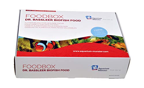 Aquarium Münster Dr. Bassleer Biofish Food Foodbox L - enthält 4 Sorten Futter je 60g Regular Chlorella Garlic Acai von Aquarium Münster