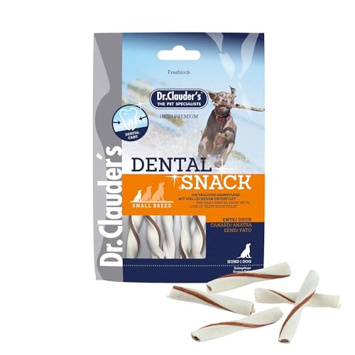 DR.CLAUDER’S - Dental Snack - Small Breed | Bissfeste Kaustange mit 100% Fleisch für kleine bis mittelgroße, ausgewachsene Hunde. Zuckerfreier Hundesnack im Frischebeutel | 80g Ente DR.CLAUDER’S - Dental Snack - Small Breed | Bissfeste Kaustange mit 100% Fleisch für kleine bis mittelgroße, ausgewachsene Hunde. Zuckerfreier Hundesnack im Frischebeutel | 80g Ente von Dr.Clauder´s