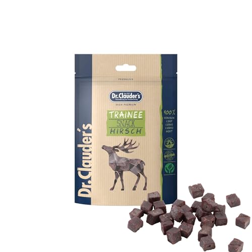 DR.CLAUDER'S - Trainee Snack | Leicht verdauliche Snacks aus 95% Fleisch mit Inulin für Hunde und Katzen. Schonend dampftrocknete Leckerlis im Frischebeutel | 80g Hirsch DR.CLAUDER'S - Trainee Snack | Leicht verdauliche Snacks aus 95% Fleisch mit Inulin für Hunde und Katzen. Schonend dampftrocknete Leckerlis im Frischebeutel | 80g Hirsch von Dr.Clauder´s