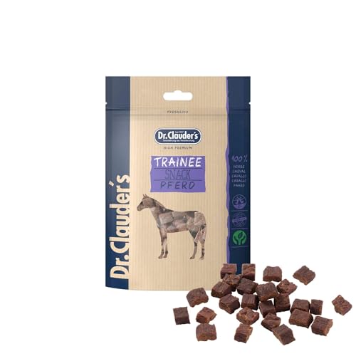 DR.CLAUDER'S - Trainee Snack | Leicht verdauliche Snacks aus 95% Fleisch mit Inulin für Hunde und Katzen. Schonend dampftrocknete Leckerlis im Frischebeutel | 80g Pferd DR.CLAUDER'S - Trainee Snack | Leicht verdauliche Snacks aus 95% Fleisch mit Inulin für Hunde und Katzen. Schonend dampftrocknete Leckerlis im Frischebeutel | 80g Pferd von Dr.Clauder´s