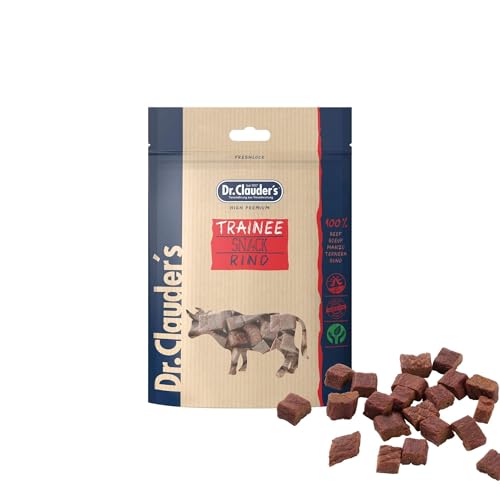 DR.CLAUDER'S - Trainee Snack | Leicht verdauliche Snacks aus 95% Fleisch mit Inulin für Hunde und Katzen. Schonend dampftrocknete Leckerlis im Frischebeutel | 80g Rind DR.CLAUDER'S - Trainee Snack | Leicht verdauliche Snacks aus 95% Fleisch mit Inulin für Hunde und Katzen. Schonend dampftrocknete Leckerlis im Frischebeutel | 80g Rind von Dr.Clauder´s