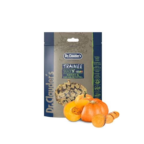 DR.CLAUDER'S - Trainee Snack Vegan Kürbis & Süßkartoffel | Vegane, proteinreiche Snacks mit Kürbis und Erdnussbutter für Hunde und Katzen. Getreidefreie Leckerlis im Frischebeutel | 80g DR.CLAUDER'S - Trainee Snack Vegan Kürbis & Süßkartoffel | Vegane, proteinreiche Snacks mit Kürbis und Erdnussbutter für Hunde und Katzen. Getreidefreie Leckerlis im Frischebeutel | 80g von Dr.Clauder´s