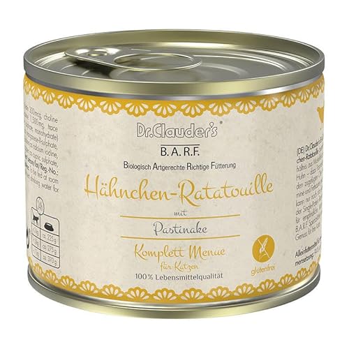 Dr. Clauder's Barf Komplett Menue Hähnchen-Ratatouille | 6 x 200 g von Dr. Clauder's