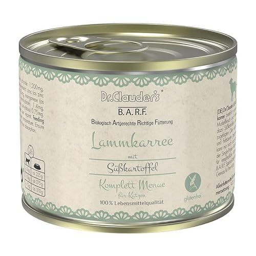 Dr. Clauder's Barf Komplett Menue Lammkarree | 6 x 200 g von Dr. Clauder's