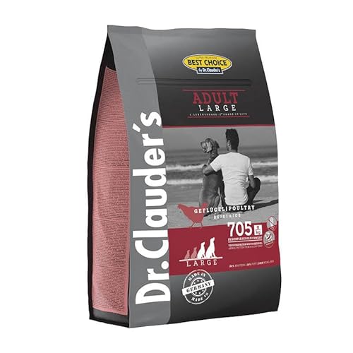 DR.CLAUDER’S - Best Choice Adult Large | Trockenfutter für große, ausgewachsene Hunde zur Unterstützung von Knochen und Gelenken. Weizenfreies Alleinfutter im Beutel | 4kg Geflügel von Dr.Clauder´s