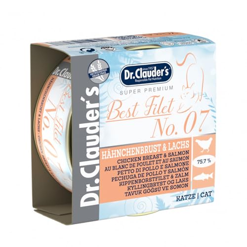 Dr. Clauder's Best Filet Adult No. 07 Hähnchenbrust & Lachs | 24 x 70 g von Dr. Clauder's