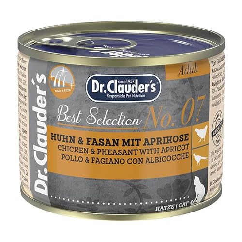 Dr. Clauder's Best Selection Adult No. 7 Huhn & Fasan mit Aprikose | 6 x 200 g von Dr. Clauder's