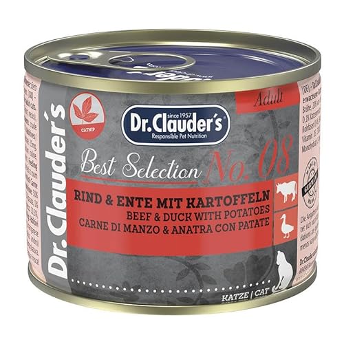 Dr. Clauder's Best Selection Adult No. 8 Rind & Ente mit Kartoffeln | 6 x 200 g von Dr. Clauder's