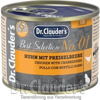 Dr. Clauder's Best Selection Adult No1 Huhn mit Preiselbeeren 12x200 g von Dr. Clauder's